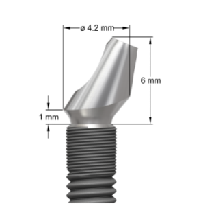 Bild för  'Angled Abutment EV 3.6 20° - 1 mm'