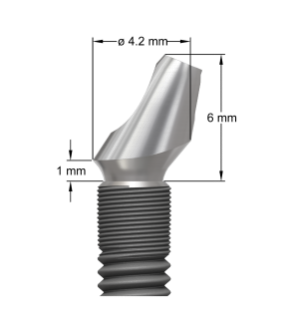 Bild för  'Angled Abutment EV 3.6 20° - 1 mm,  non-index'