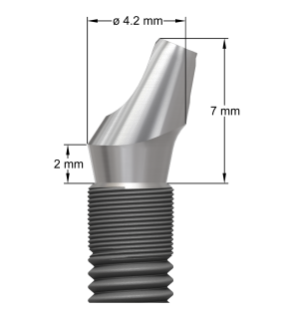 Bild för  'Angled Abutment EV 4.2 20° - 2 mm,  non-index'