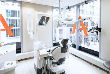 Patients are treated with modern technology in a carefully designed practice environment at the Accolade Dental Centre, Toronto.