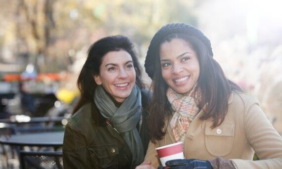 Two women, outdoors