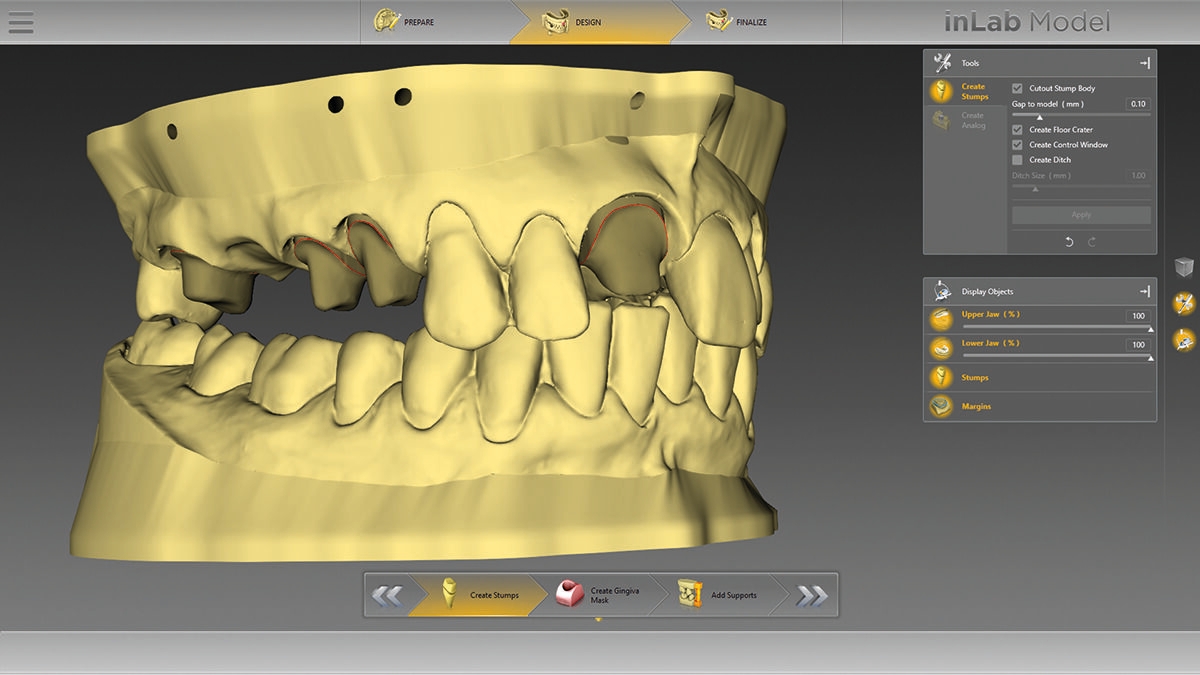 inLab CAD Software, Virtual data model