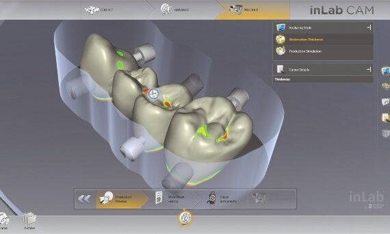 Inspection wall strength with inLab CAM Software