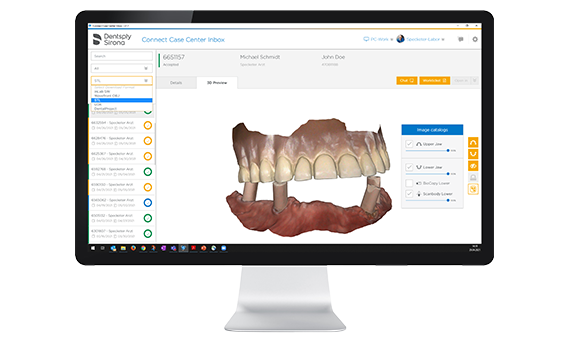 Connect Case Center Inbox op scherm