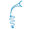 Korte overlappende streken pictogram