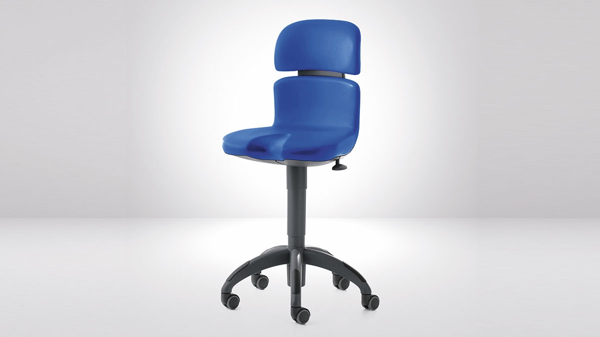 Hugo dental stool in blue